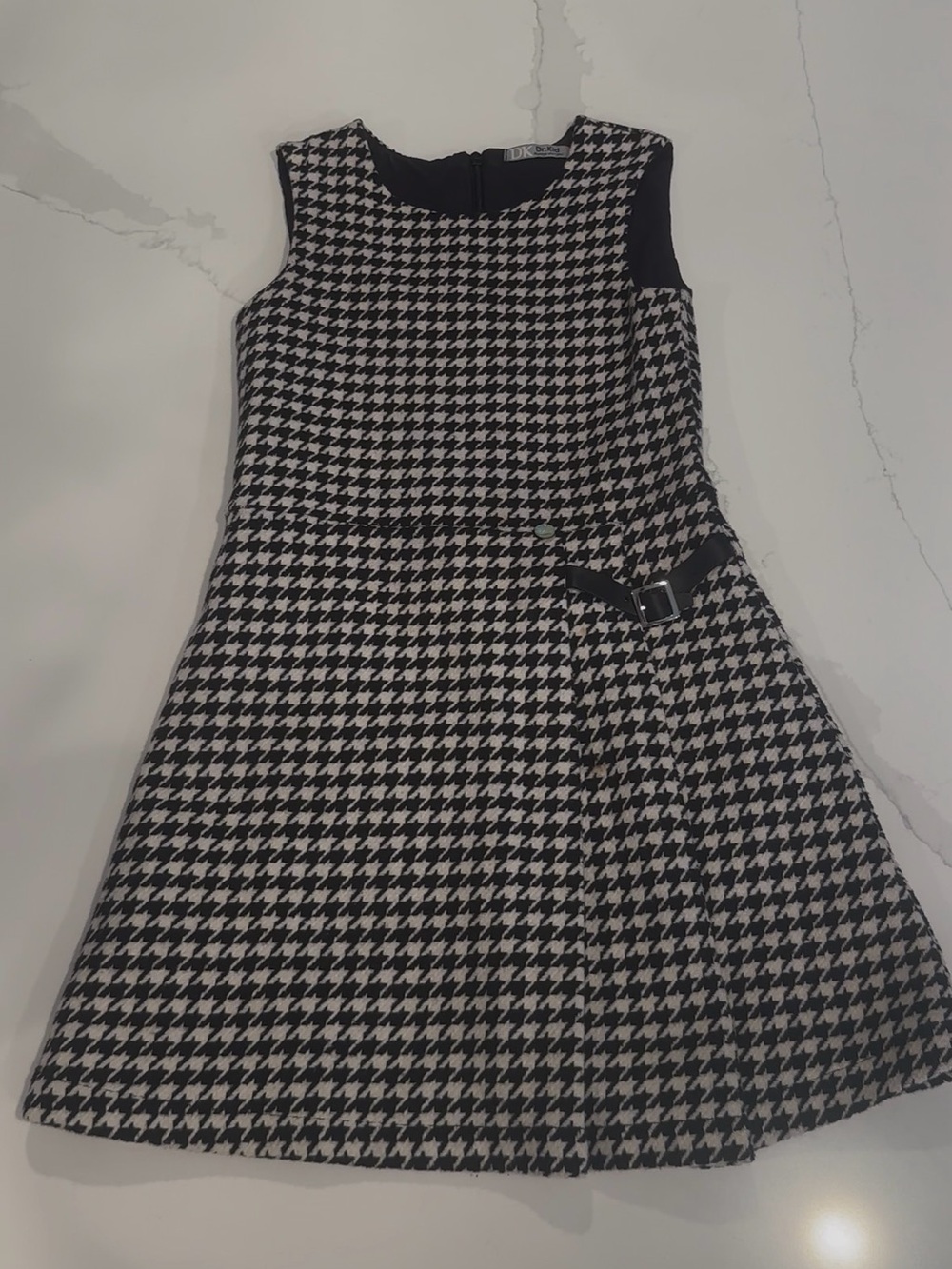Dr. Kid Girls Black & White Houndstooth Dress Size 6